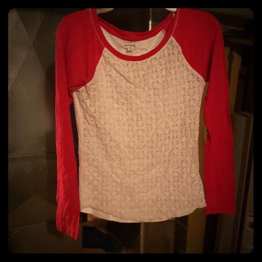 Pink aeropostle size small size long sleeve t-shir
